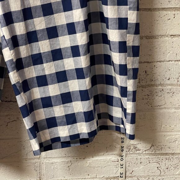 Lane Bryant Blue Gingham Capri Pants Size 24 | Fully Lined Pull-On - Picture 3 of 10